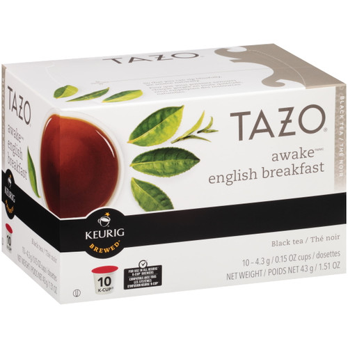 Tazo Awake English Breakfast Black Tea K-cup, Tea Pods, 10 Ct