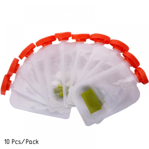 Non-reusable Food Pouches, 10 Packs 4oz Toddlers Food Storage Pouch, For Homemade Organic Baby, Toddlers, Kids Food