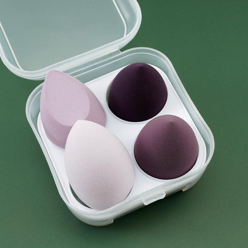 Fofosbeauty 4 Pcs Makeup Sponge Set, Makeup Egg For Liquid Foundation, Creams, And Powders, Latex Free Wet And Dry Makeup Egg(purple Series)