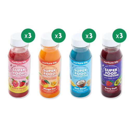 Nurture Life Toddler & Kids Superfood Smoothies With Hidden Veggies 12-smoothie Variety Pack