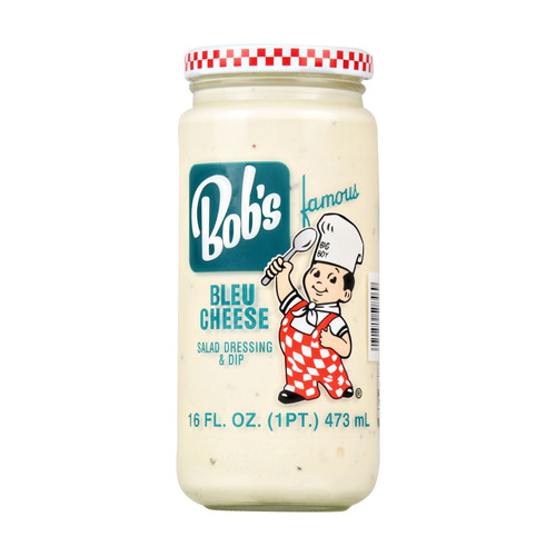 Big Bob's Bleu Cheese Refrigerated Salad Dressing & Dip, 16 Fluid Oz Jar