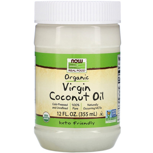 Now Foods, Real Food, Organic Virgin Coconut Oil, 12 Fl Oz