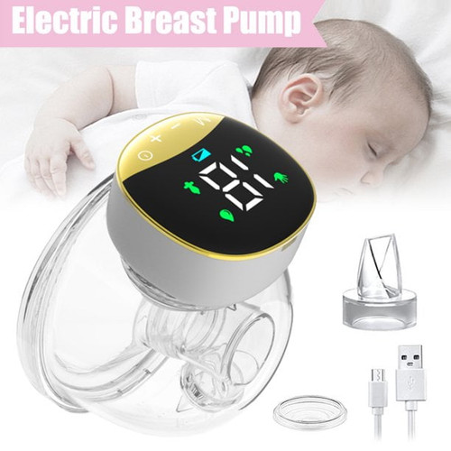 Fpogbef Portable Silent And Painless Electric Breast Pump Hands Free Wearable Breast Pump With 4 Mode & 12 Levels