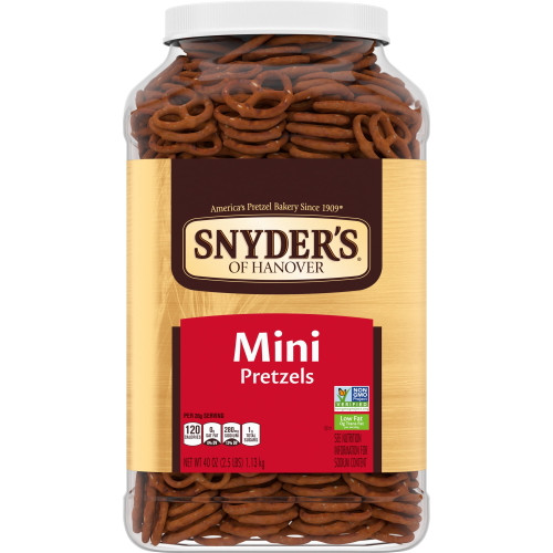 Snyder's Of Hanover Mini Pretzels, 40 Oz Canister