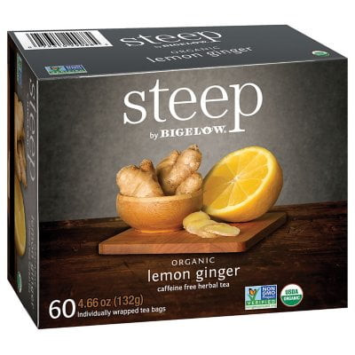 Steep By Bigelow Lemon Ginger Herbal Tea ( 60 Ct.)