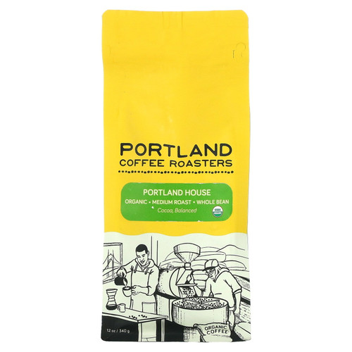 Organic Coffee, Whole Bean, Medium Roast, Portland House, 12 Oz (340 G), Portland Coffee Roasters