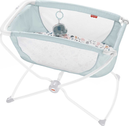 Fisher-price Rock With Me Bassinet Portable With Soothing Motion, Pacific Pebble
