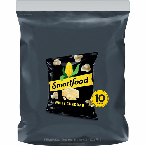 Smartfood White Cheddar Popcorn, 0.625 Oz Bags, 10 Count