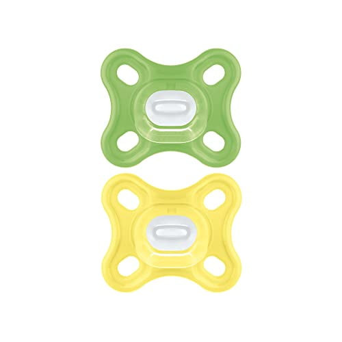 Mam Comfort Pacifiers, Newborn Pacifiers (2 Pack, 1 Sterilizing Pacifier Case) Mam Pacifiers 0-4 Months, Best Pacifier For Breastfed Babies, Unisex Baby Pacifiers, Silicone Pacifier