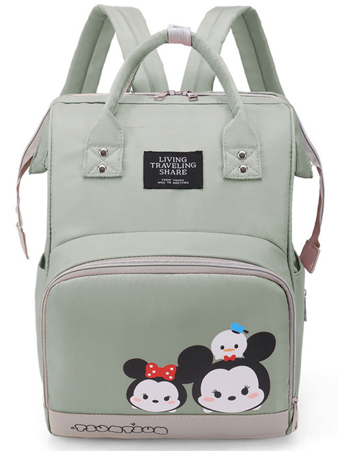 Niuer Anti Theft Diaper Bag Backpack Waterproof Mommy Bag Rucksack Knapsack Nappy Nursing Bag Daypack For Moms Dads Light Green