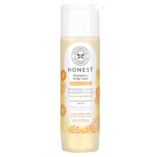 Everyday Gentle Shampoo + Body Wash, Sweet Orange Vanilla, 10.0 Fl Oz (295 Ml), The Honest Company
