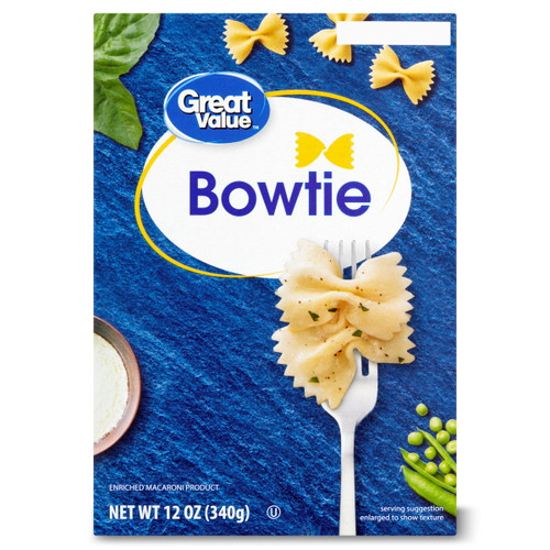 Great Value Bowties Pasta, 12 Oz