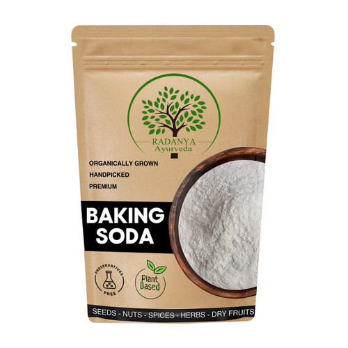 Radanya Ayurveda 100% Organic Baking Soda/ Meetha Soda -1 Kg - For Cleaning, Cake, Skin Whitening,