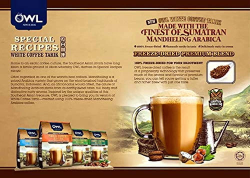Owl 3-in-1 Freeze-dried Premium Blend White Coffee Tarik -original 19 Oz