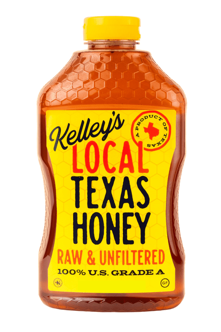 Local Kelley's Texas Raw And Unfiltered Raw Honey, Pure Honey, 40 Oz