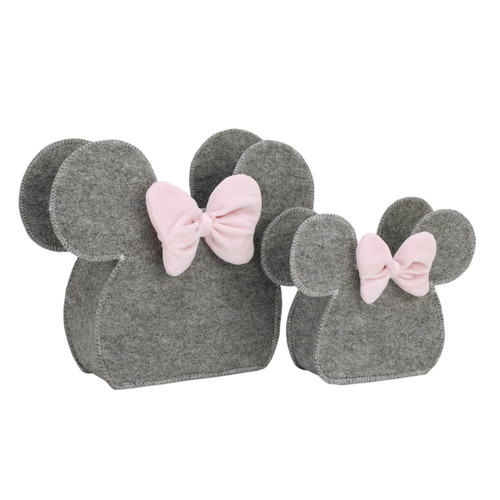 Disney Minnie Mouse Shaped 2 Piece Felt Storage Caddy