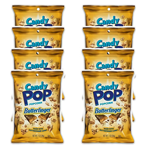 Candy Pop Butterfinger Popcorn | 1 Oz | Pack Of 8