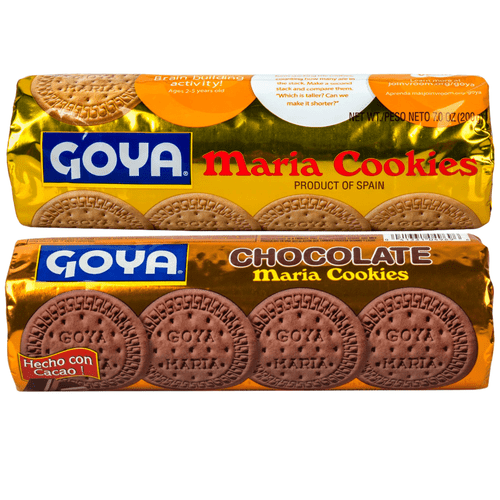 Goya Chocolate And Maria Cookies Mixed 7oz Crispy Spanish Cookie Delicious Chocolaty Flavor Family Treat Great For School Lunches Camps Parties Snacks - Pack Of 2