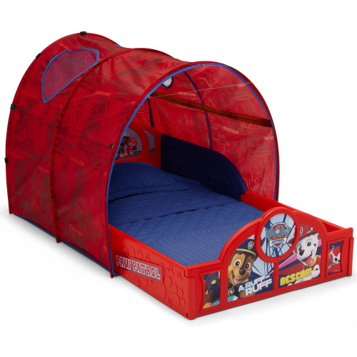 Nick Jr. Paw Patrol Sleep And Play Toddler Bed With Tent And Built-in Guardrails By Delta Children