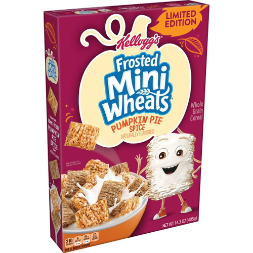 Kellogg's Frosted Mini Wheats Breakfast Cereal, Pumpkin Pie Spice, 14.3 Oz
