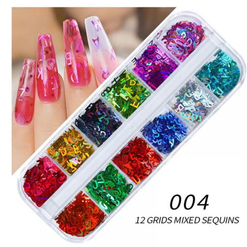 12 Colors Splarkly Nail Sequins Flake Acrylic Manicure Paillettes Ultrathin Face Body Glitters For Nail Art Decoration & Diy Crafting