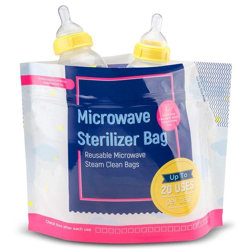 Impresa 15-pack Microwave Baby Bottle Sterilizer Bags - 400 Uses Per Pack