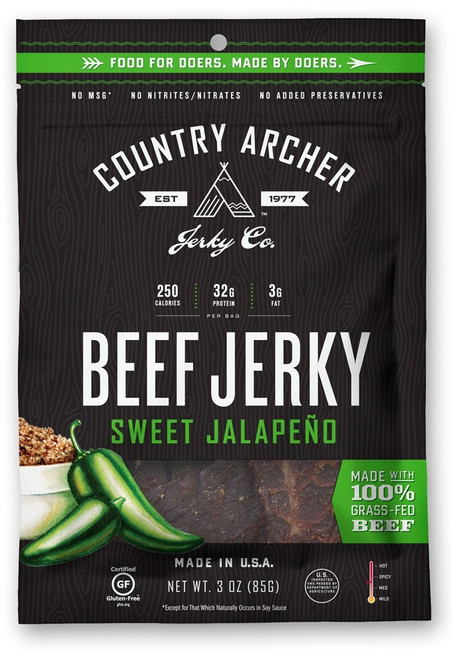 Country Archer - All Natural Beef Jerky Sweet Jalapeno - 2.5 Oz.