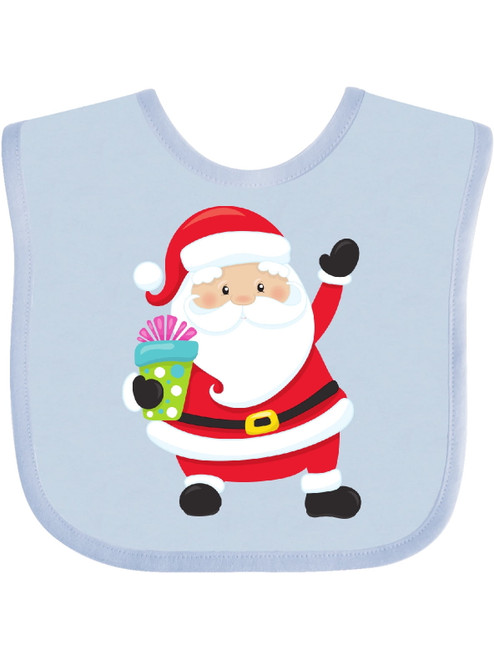 Inktastic Santa Claus, Smiling Santa, Santa With Presents Gift Baby Boy Or Baby Girl Bib