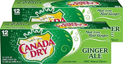 Canada Dry Ginger Ale 12 Cans, Pack Of 24, Total Of 288 Fl Oz