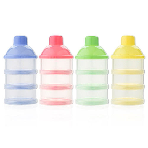 4pcs Baby Formula Dispenser Travel,3 Layers Formula Container,non-spill Stackable Bpa Free Baby & Kids Snack Containers