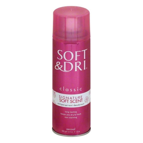 Soft And Dri Classic Aerosol Anti-perspirant Deodorant, Signature Soft Scent, 6 Oz