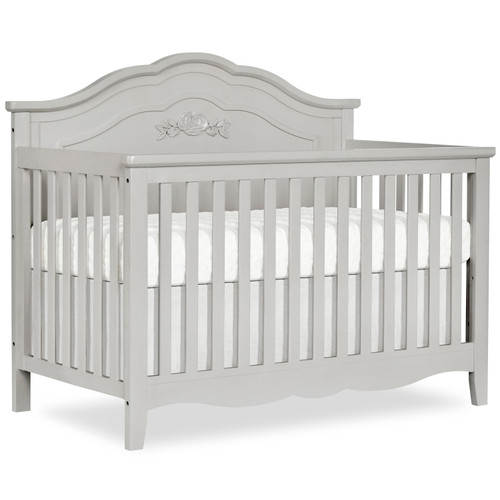 Slumber Baby Tiana 4 In 1 Convertible Crib With Slats In Akoya Grey Pearl