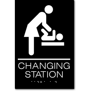 Changing Station Women Sign-black / White (4 Units)