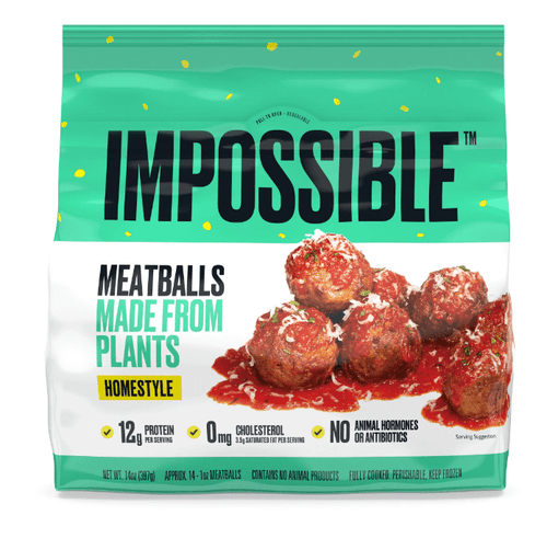 Impossible Foods Homestyle Plant Based Frozen Meatballs, 14 Oz