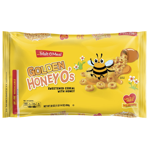 Malt-o-meal Golden Honey O's Breakfast Cereal, 30 Oz Bag