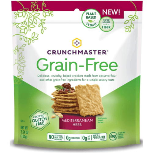 Crunchmaster Grain Free Crackers Mediterranean Herb Gluten Free, 3.4 Oz (pack Of 12)
