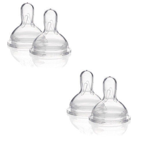 Medela Wide Base Nipple- Medium Flow (2 Packs Of 3)