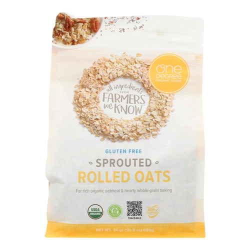 Organic Rolled Oats - Sprouted - Case Of 4 - 24 Oz