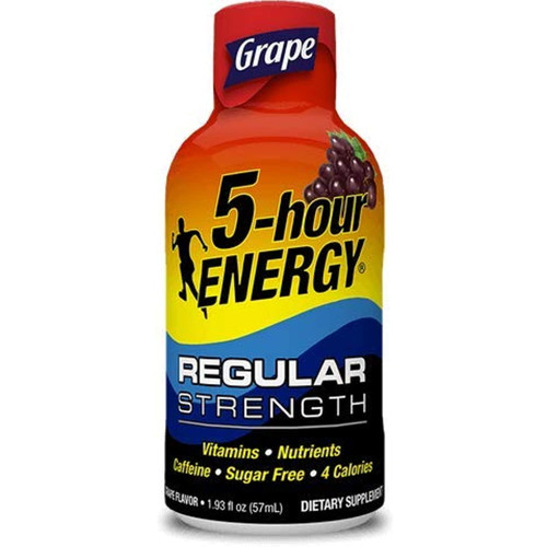 5-hour Energy Shot, Regular Strength Grape, 1.93 Oz 24 Count