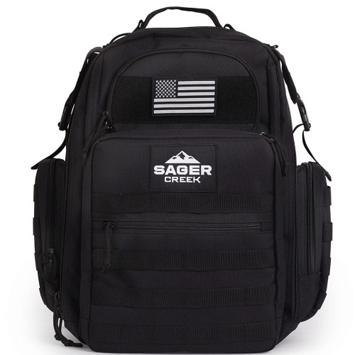Sager Creek Dad Diaper Bag Backpack Travel Diaper Bag For Baby Essentials, Black