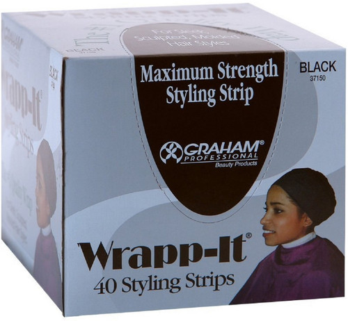 Graham Professional Wrap-it Maximum Strength Styling Wrap, Black, 40 Each