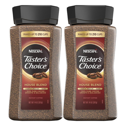 2 Pack | Nescafe Taster's Choice House Blend Instant Coffee, 14 Oz.