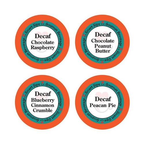 Decaf Coffee Variety Sampler Pack, For Keurig K-cup Machines, 24 Count, Decaf Chocolate Peanut Butter, Decaf Blueberry C