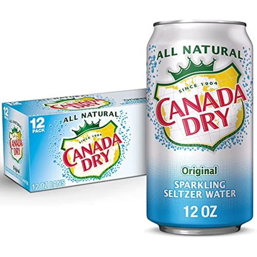 Canada Dry Original Sparkling Seltzer Water, 12 Fl Oz Cans, 12 Pack