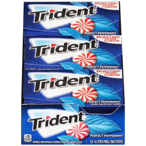 Trident Peppermint Sugar Free Gum, 12 Pk 14 Pc