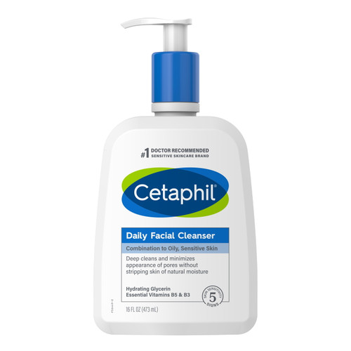 Cetaphil Daily Facial Cleanser Lotion For Combination To Oily, Sensitive Skin, 16 Fl Oz