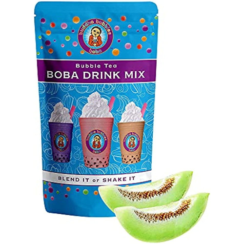 New Taste ! Honeydew Boba / Bubble Tea Drink Mix Powder By Buddha Bubbles Boba 1 Kilo (2.2 Pounds) | (1000 Grams)