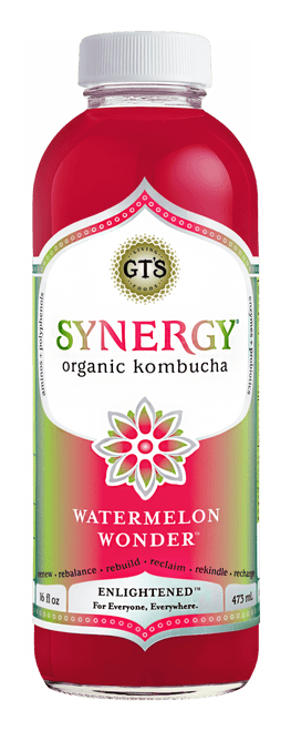 Gt's Synergy Organic Kombucha Watermelon Wonder, 16 Fl Oz