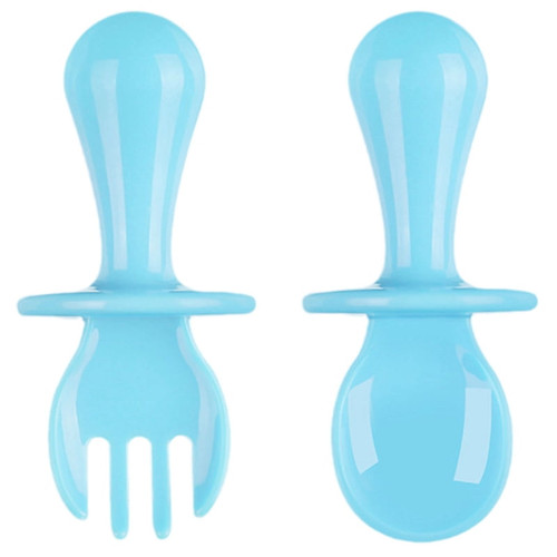 Sanume Baby Spoon Children's Food Supplement Fork Spoon Children Learning Training Spoon Anti-choking Short Handle Fork Spoon