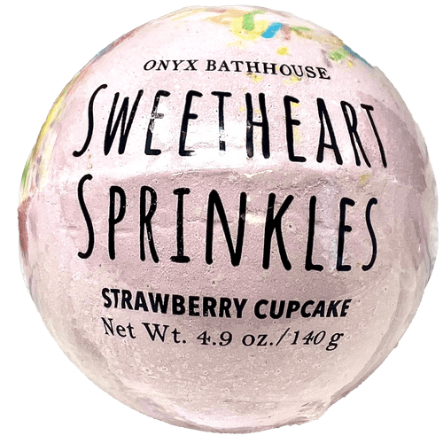 Onyx Bathhouse Sweetheart Sprinkles Strawberry Cupcake Bath Bomb, 4.9 Oz.
